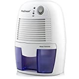 Pro Breeze Mini Luftentfeuchter 500ml gegen Feuchtigkeit, Schmutz, Schimmel, Geräuscharm und Kompakt für Kleine Räume, Automatisches Abschalten, geeignet für Allergiker - Weiß