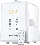 Elechomes Ultraschall Luftbefeuchter 6L, Warmer und Kühler Nebel mit Fernbedienung, Angepasste Luftfeuchtigkeit, Dual 360° Drehbare Dampfdüsen, Schlafmodus, 12 Stunden Timer, 40-70 m² - EC5501 Elechomes Ultraschall Luftbefeuchter 6L, Warmer und Kühler Nebel mit Fernbedienung, Angepasste Luftfeuchtigkeit, Dual 360° Drehbare Dampfdüsen, Schlafmodus, 12 Stunden Timer, 40-70 m² - EC5501