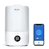 LEVOIT 3L Top Fill Luftbefeuchter, 360° Drehbare Düse Cool Mist Humidifier, 300 ml/H Nebelvolumen, 26dB leise, 25H BPA-Frei Raumluftbefeuchter & Aroma Diffuser für Kinderzimmer Schlafzimmer Pflanzen