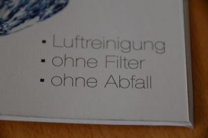 kein Filterystem Luftwäscher